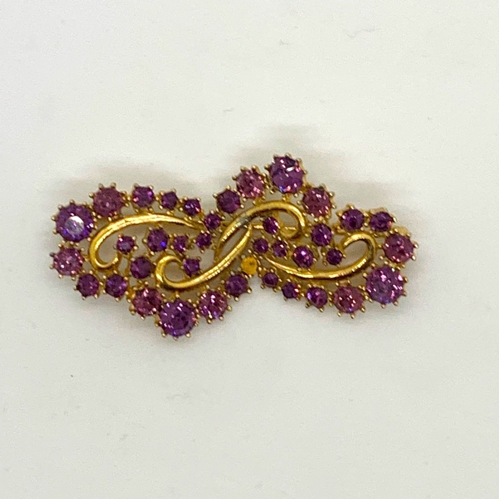 Lavender swirls costume brooch